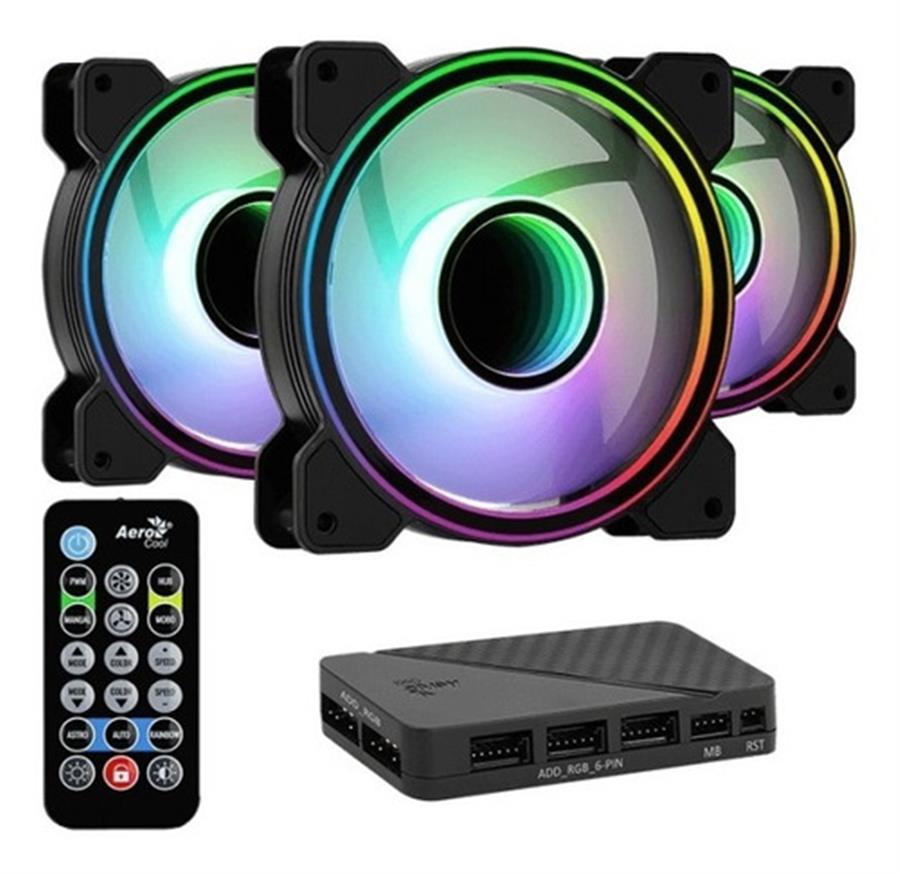 Kit 3 Fans Aerocool Mirage 12 Pro