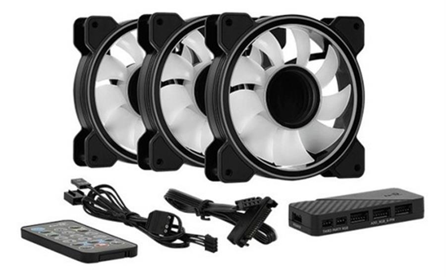Kit 3 Fans Aerocool Mirage 12 Pro