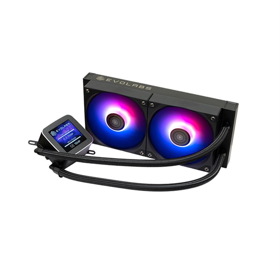 Water Cooler Evolabs Cryogene Supreme 240 ARGB C/ 2.8” LCD display