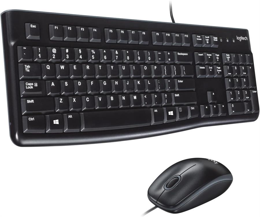 Kit Teclado y Mouse Logitech MK120 Negro Español