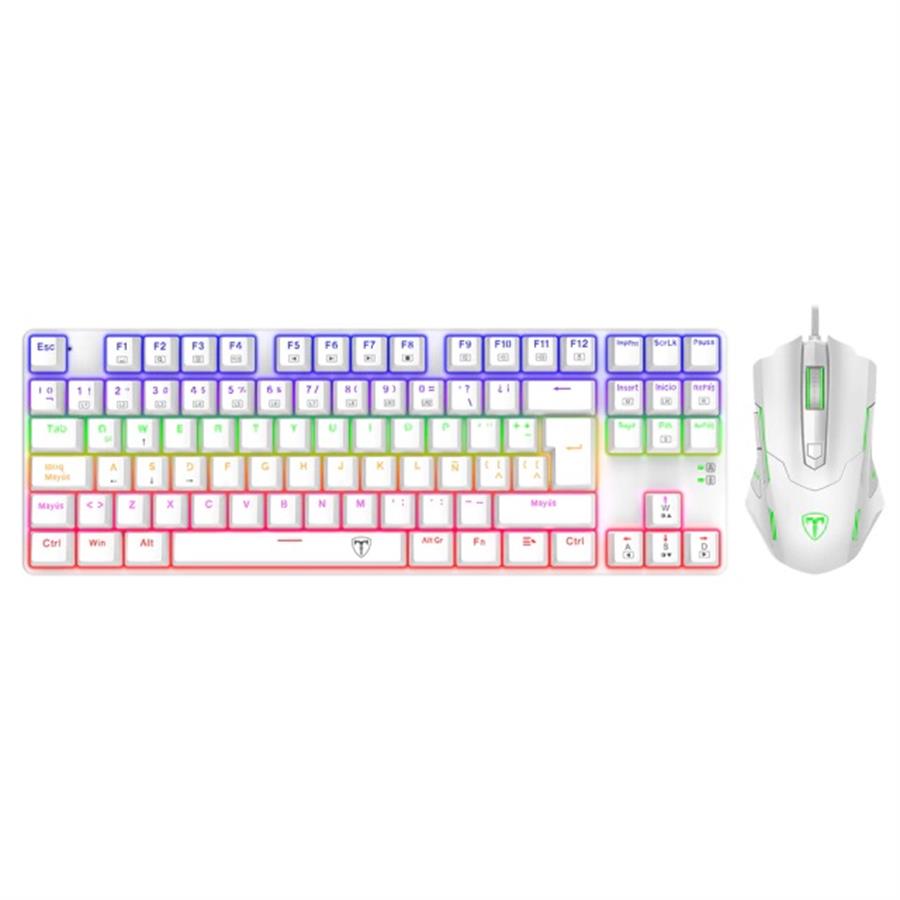 Kit de Teclado y Mouse T-Dagger Advance Force 2en1 White T-TGS005W