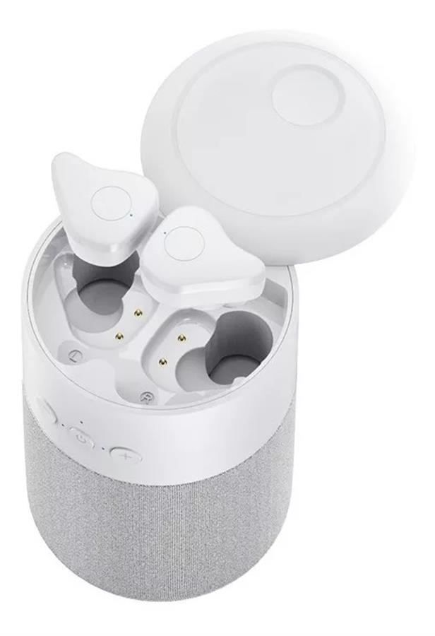 Auricular In ear + Parlante Inalambrico Haxly Duetto Blanco B20