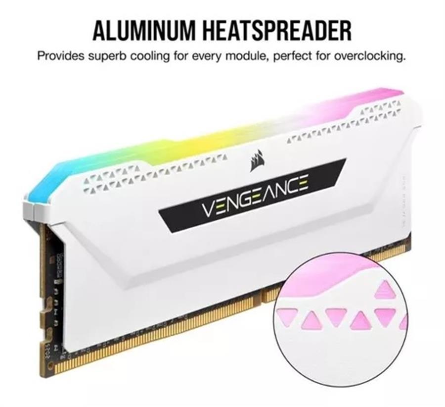 Memoria Ram DDR4 16GB (2x8GB) 3600MHz Corsair Vengeance RGB Pro SL white
