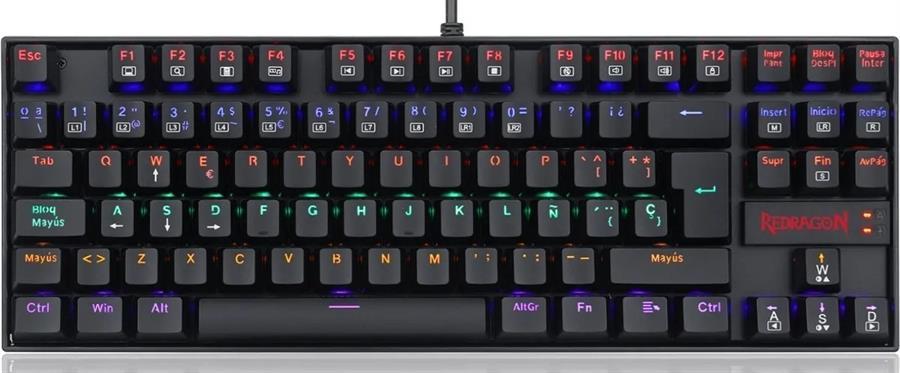 Teclado Mecanico Redragon Kumara 2 K552-KR-SP Rainbow Switch red Black