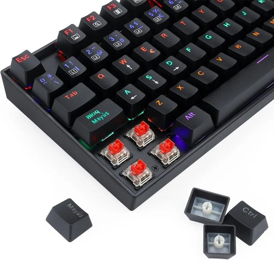 Teclado Mecanico Redragon Kumara 2 K552-KR-SP Rainbow Switch red Black