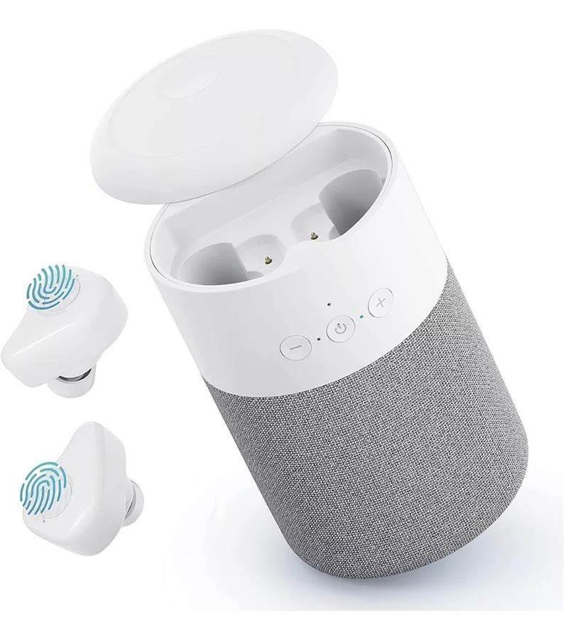 Auricular In ear + Parlante Inalambrico Haxly Duetto Blanco B20
