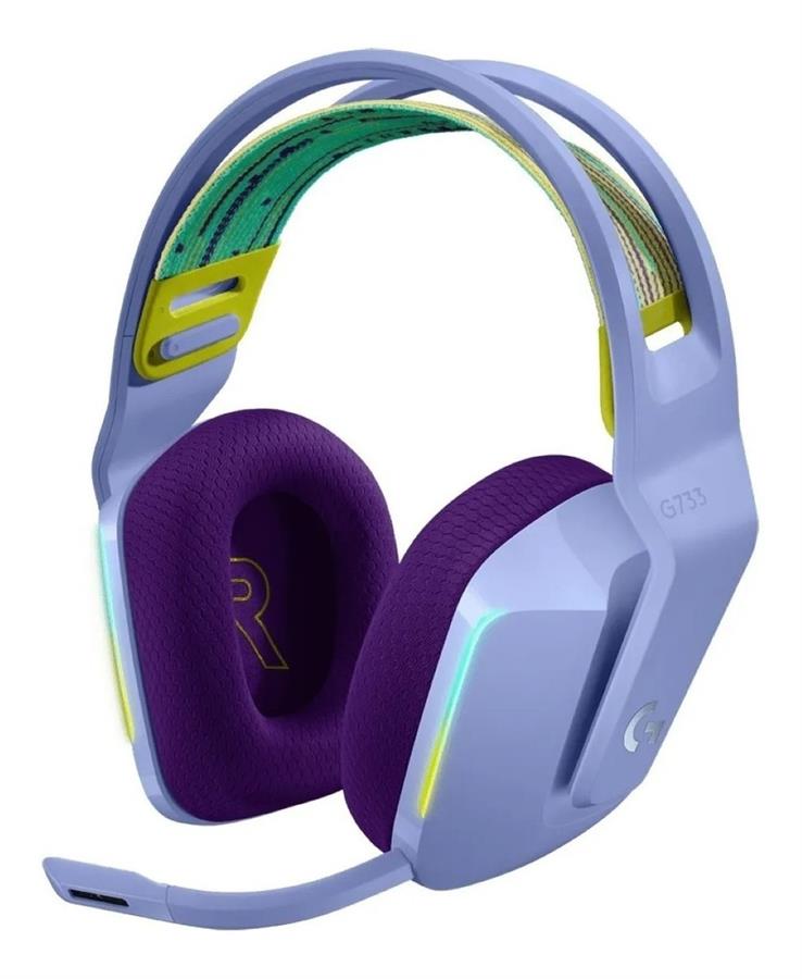 Auricular Logitech Gaming G733 Lightsync Rgb Lila