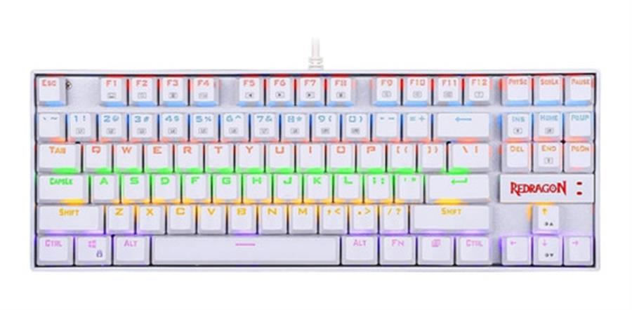 Teclado Mecanico Redragon Kumara 2 K552W-KR-SP Rainbow White Switch red