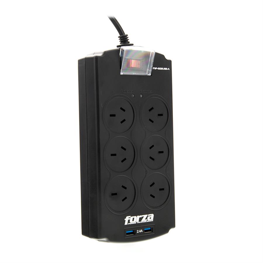 Protector De Tension Forza Fsp-602USB-A 220V X2 USB