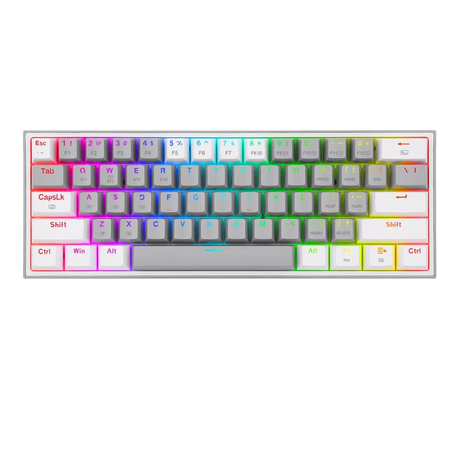Teclado Redragon Fizz Pro Grey/White k616-Rgb