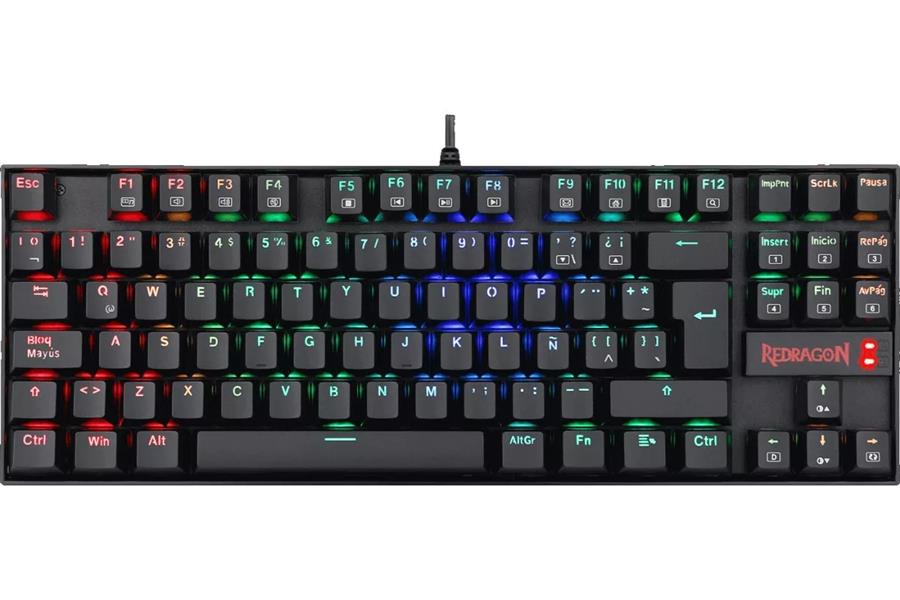 Teclado Mecanico Redragon Kumara Black rgb Switch Red