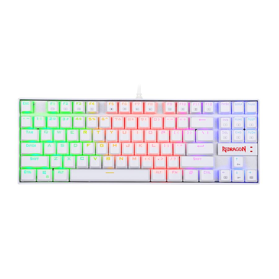 Teclado Mecanico Redragon Kumara White rgb Switch Red