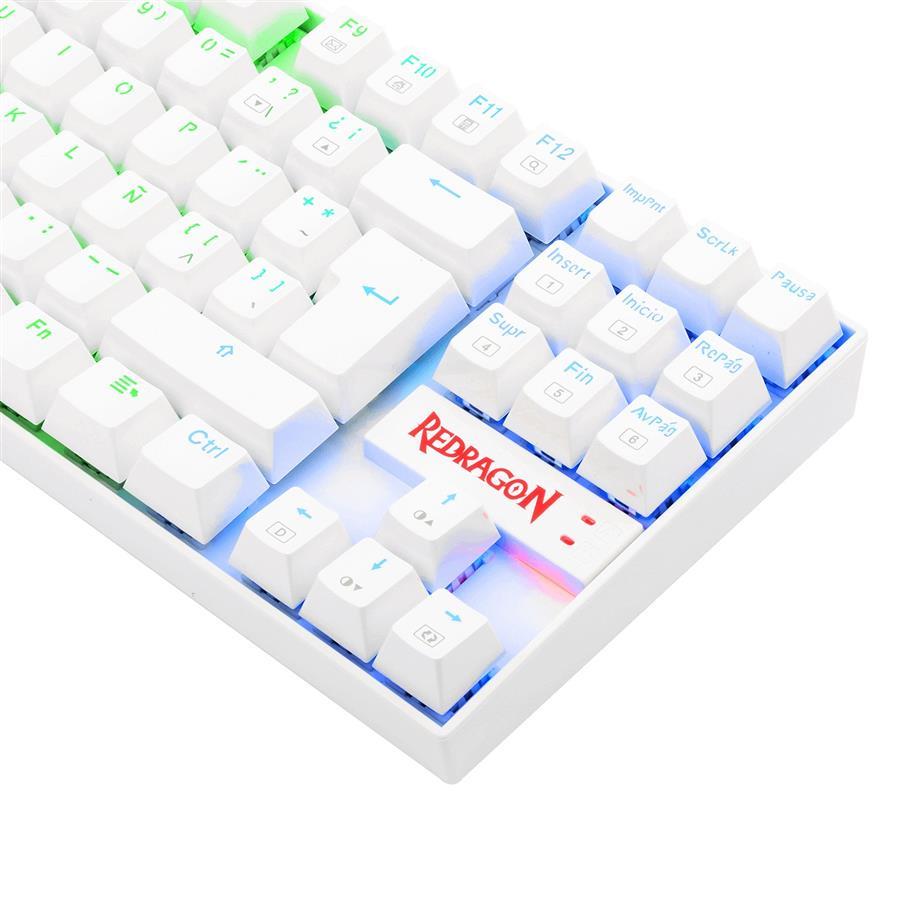 Teclado Mecanico Redragon Kumara White rgb Switch Red