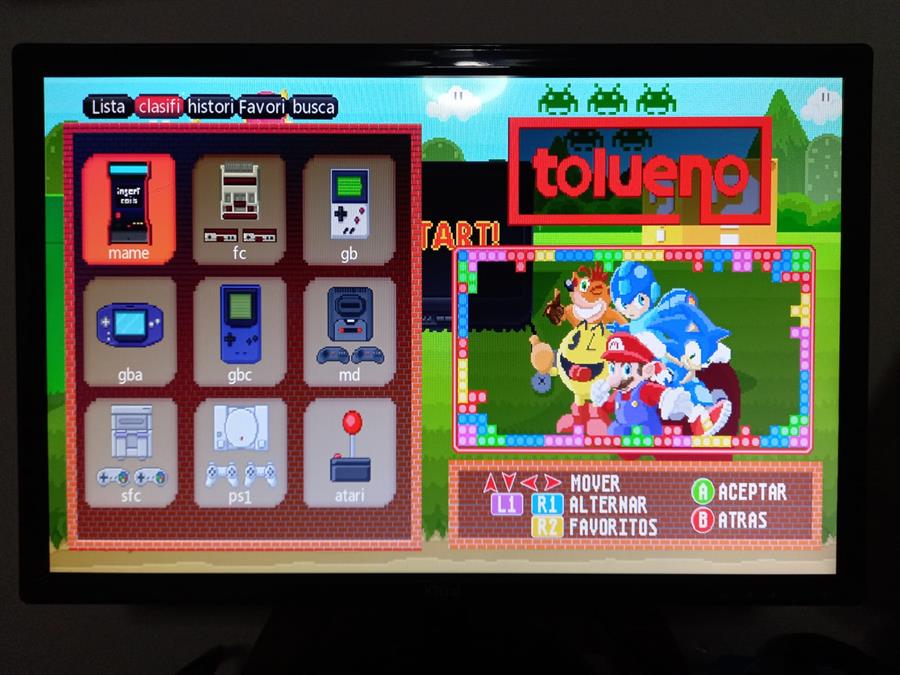 Consola Retro Tolueno Lite + 2 Joysticks Inalámbricos