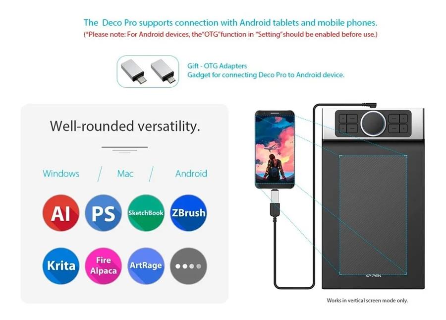 Tableta Digitalizadora Xp Pen Deco Pro Small S