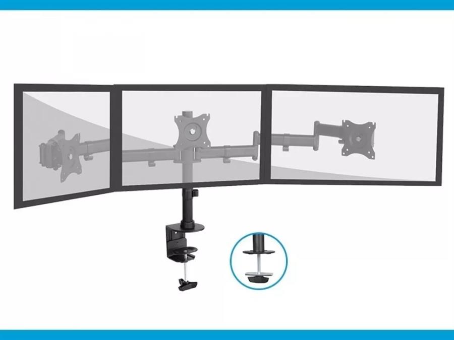 Soporte Monitor Triple Intelaid IT-DB3E 13 a 27" Vesa 100x100