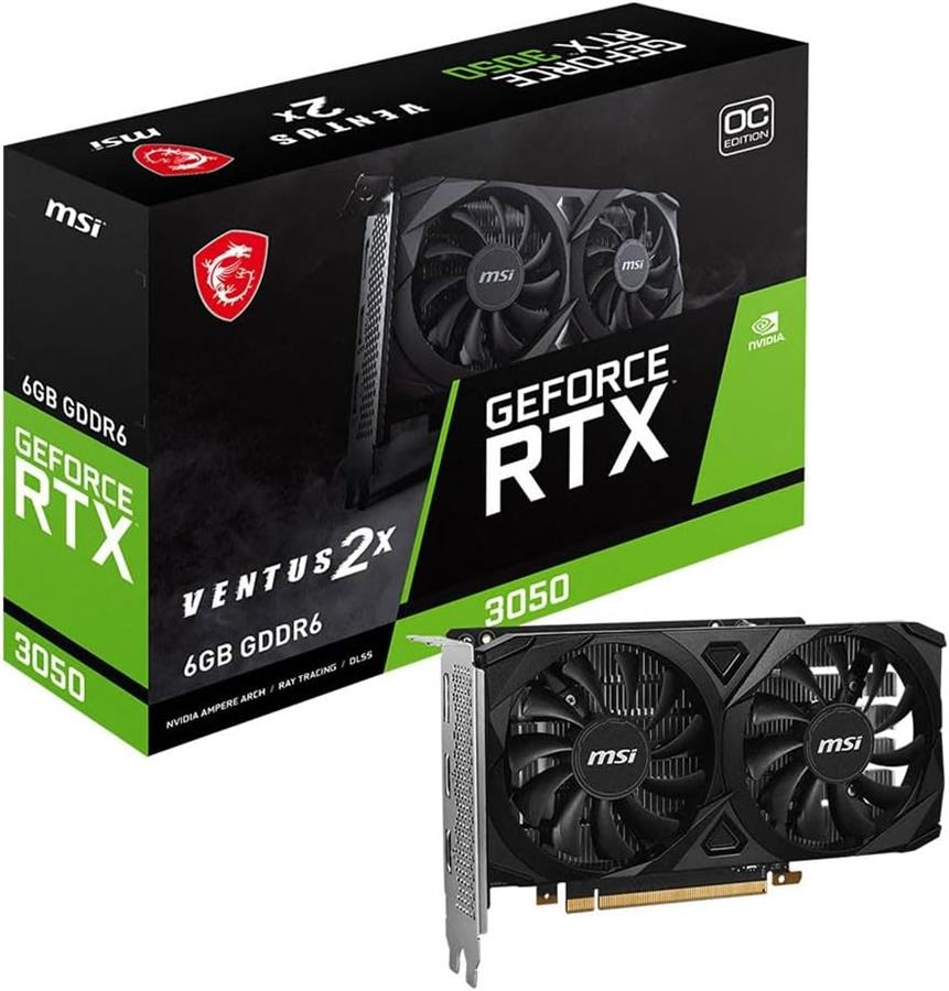 Placa de Video Msi Rtx 3050 ventus x2 OC 6GB GDDR6