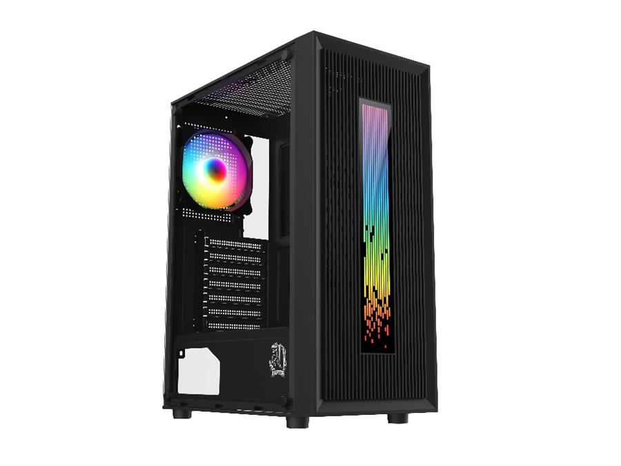 Gabinete Raptor Vortex TG Mid tower RGB x1 Fan