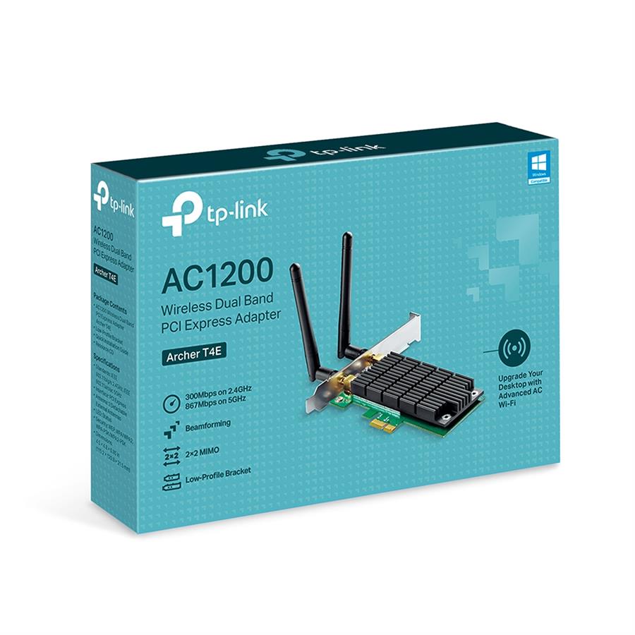 Placa de red Pcie Wifi + Bluetooth 5.0 Tp-link Archer T4e Ac1200 Dual band PCIe