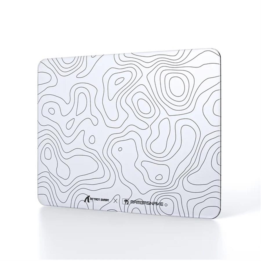 Mouse Pad Attack Shark Glasspad CM05 White 450x400