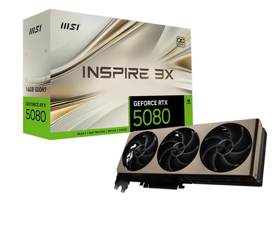 Placa de video Msi Rtx 5080 16gb Inspire 3x OC Gddr7