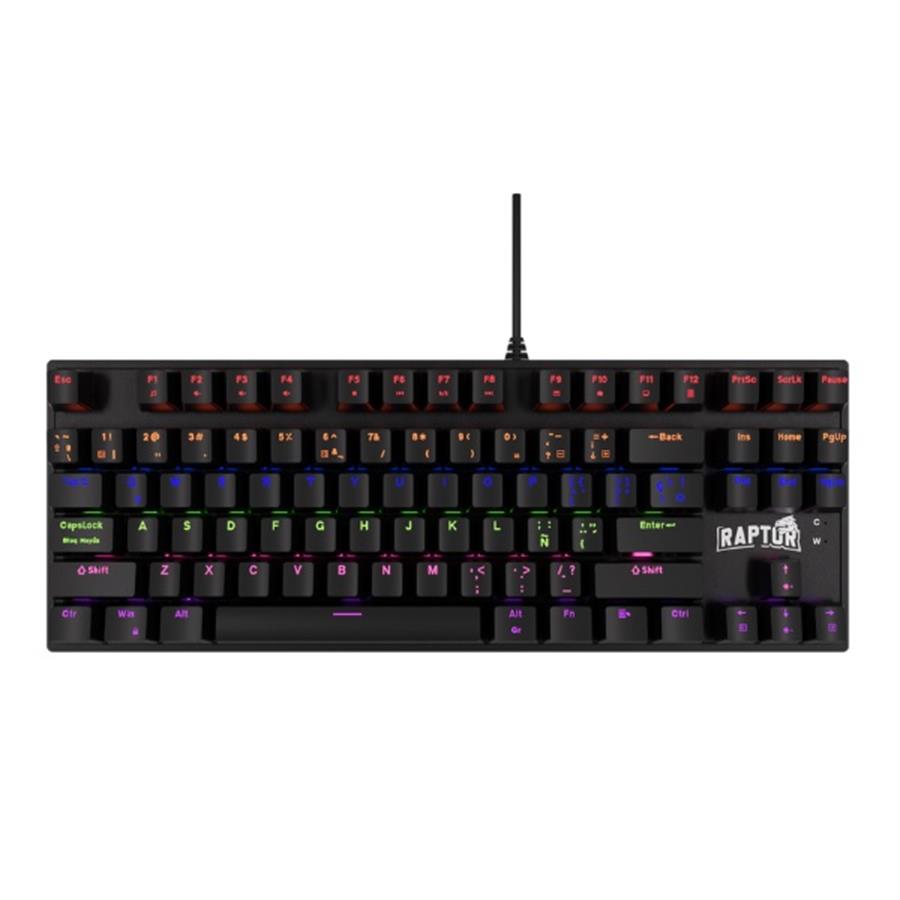 Teclado Raptor Fireclaw M87 TKL Mecanico Switch Red