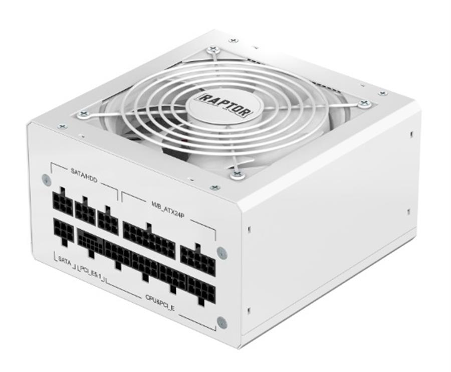Fuente Raptor Volt 800w 80 Plus Gold Modular Pcie 5.1 Blanca