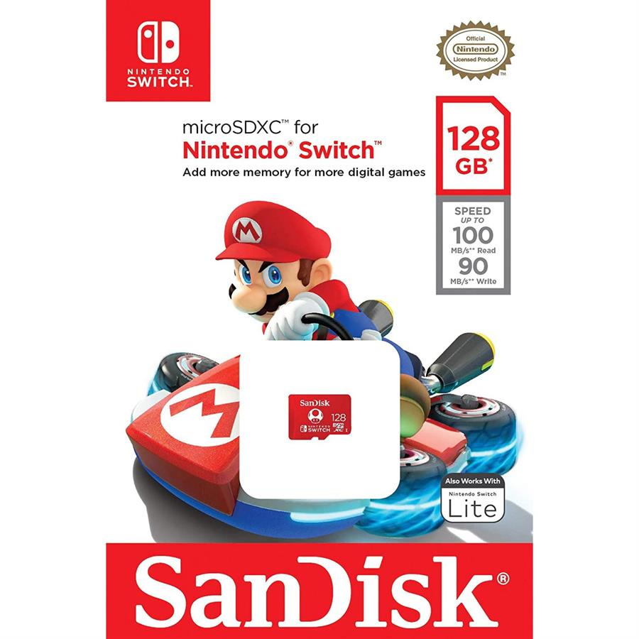 Memoria MicroSD Sandisk 128gb Nintendo Swtich C10