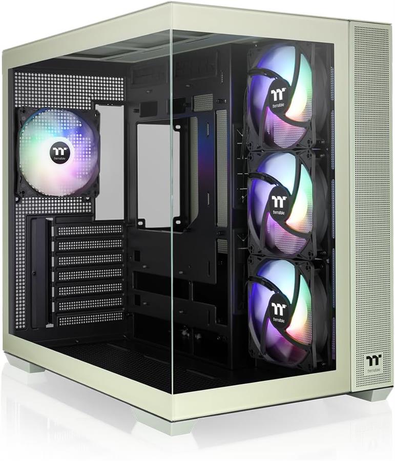 Gabinete Thermaltake View 380 Mid tower TG ARGB Green Matcha