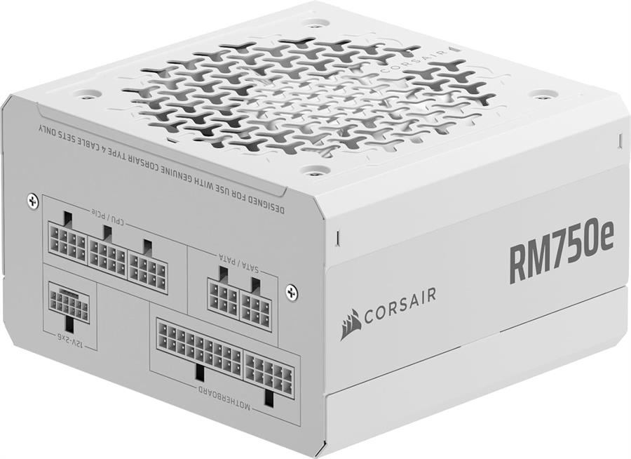 Fuente Corsair RM750E 2025 750w RME 80+ Gold White Full Modular Atx 3.1 PCIe 5.1