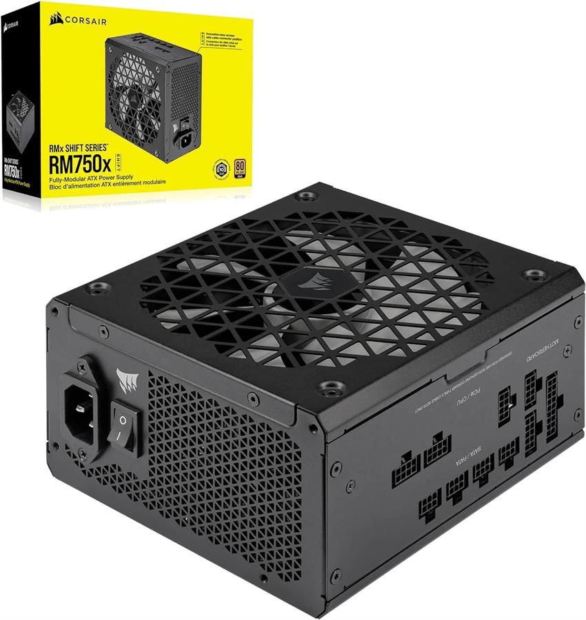 Fuente Corsair Rm750x Shift 750w Black 80+ Gold Interfaz Lateral