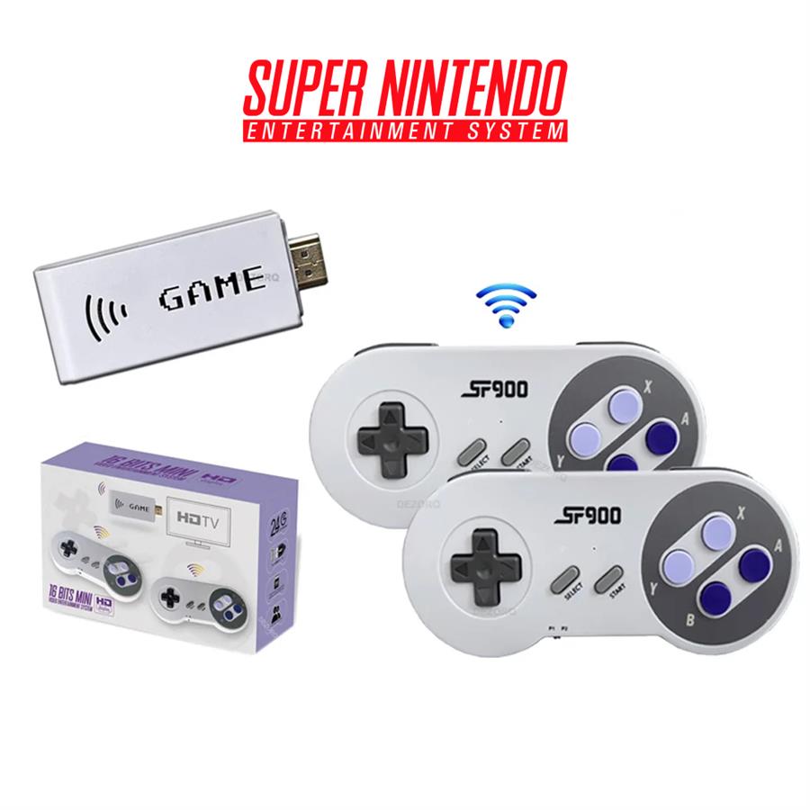 Consola Retro Super Nintendo 16bits Hdmi 2 Joysticks inalambricos